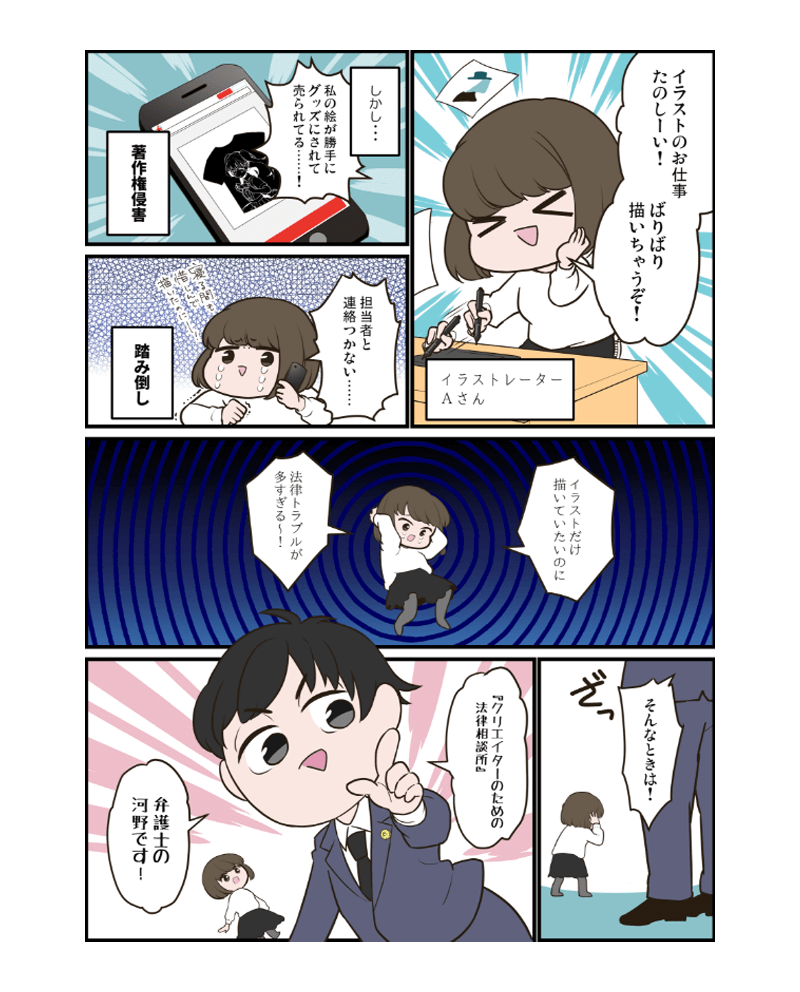 3分でわかる顧問弁護士サービス|紹介漫画1ページ目